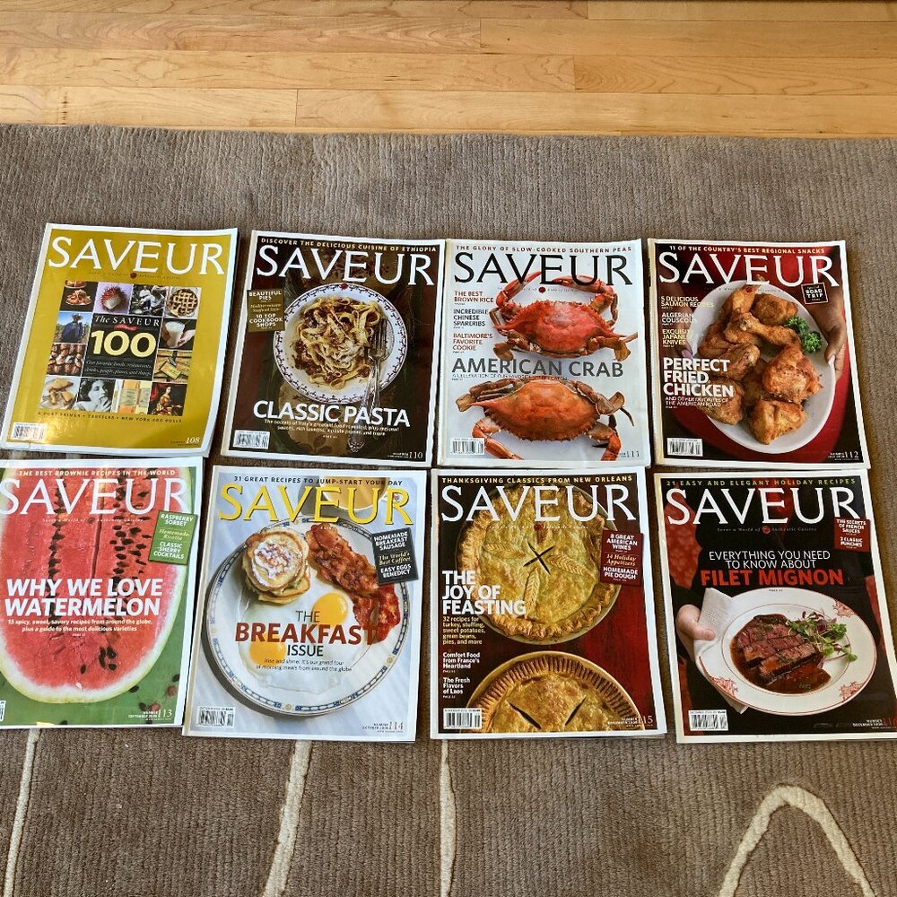 Saveur Magazine Authentic Cuisine Lot Of 8, 2008